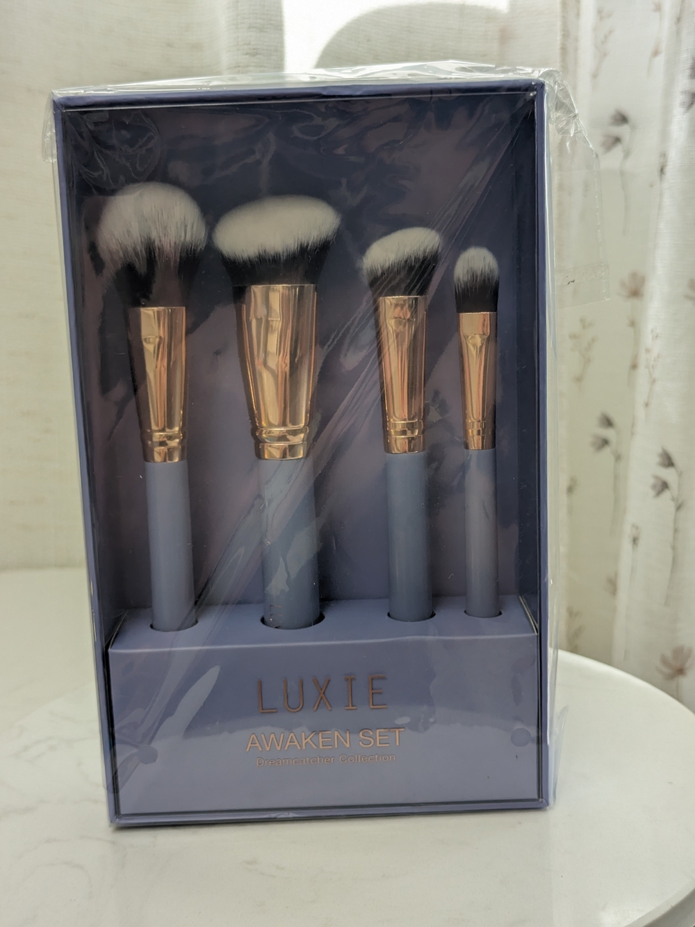 Luxie Makeup Brush Set in Lavender with Rose Gold Ferrules